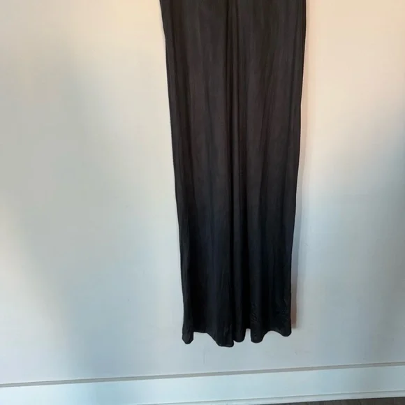 Vintage Vanity Fair Black Silky Lace Nightgown Maxi Intimate Dress Small Y2K 90s - Picture 7 of 13